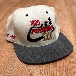 American Needle Pocono 500 Kids Hat - Cream and Black